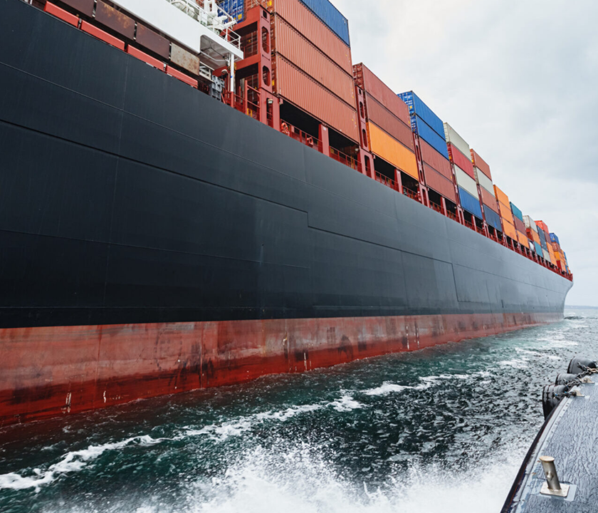 Boat with cargo