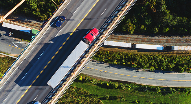 Mode flexibility truck to rail
